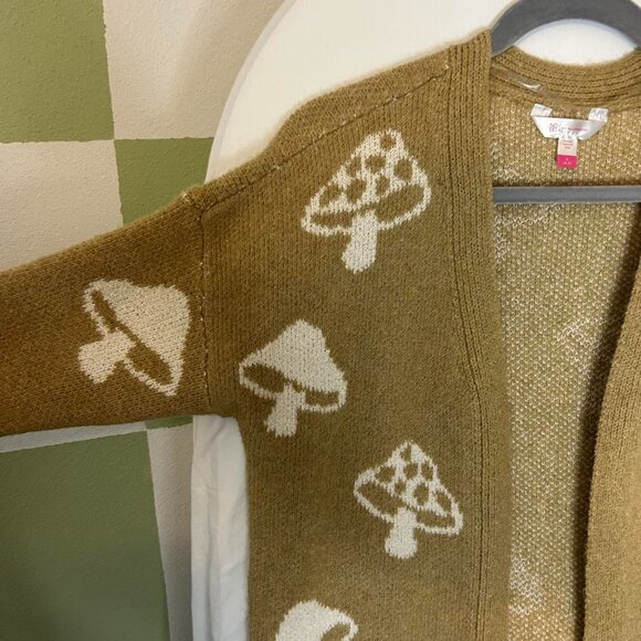 No Boundaries fairycore mushroom cardigan in brown and white - Picture 4 of 6